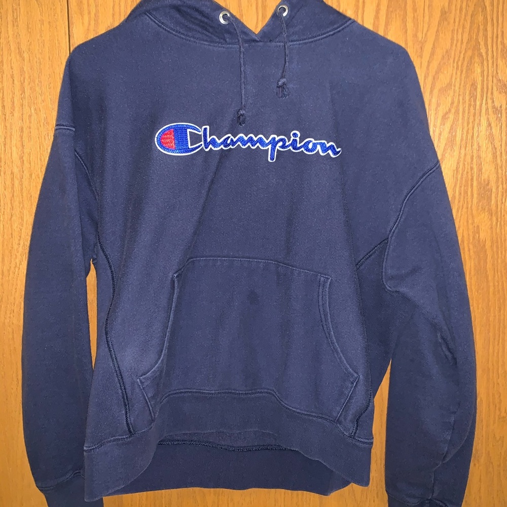Navy blue Champion hoodie